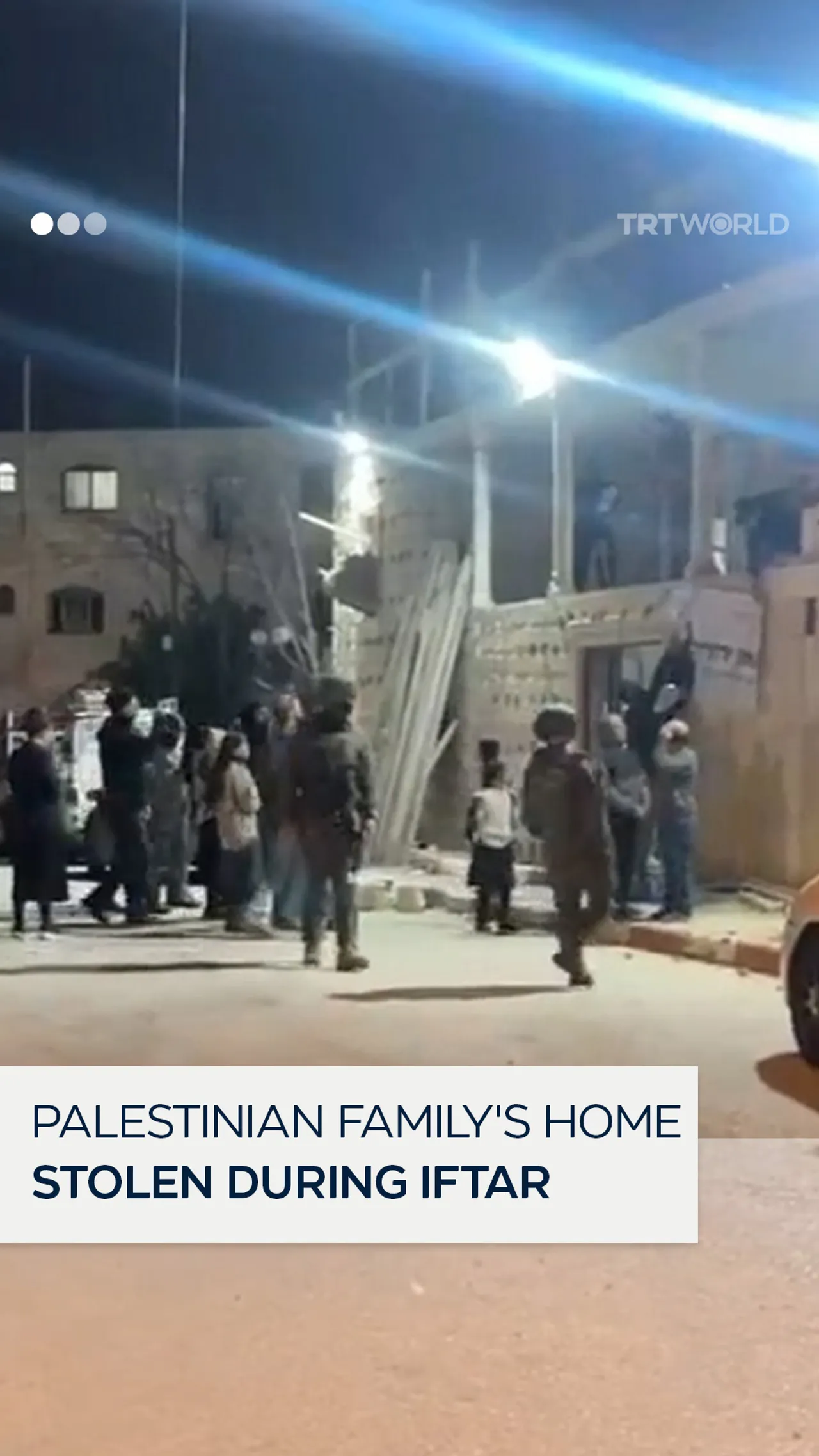 Palestinian families home stolen during iftar